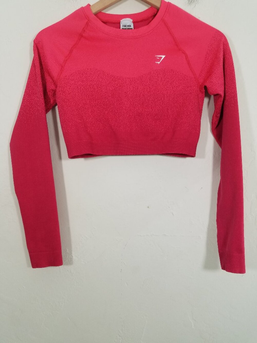 Gymshark Crop Top Long Sleeve Pullover Top Blouse Athletic Sporty Size M